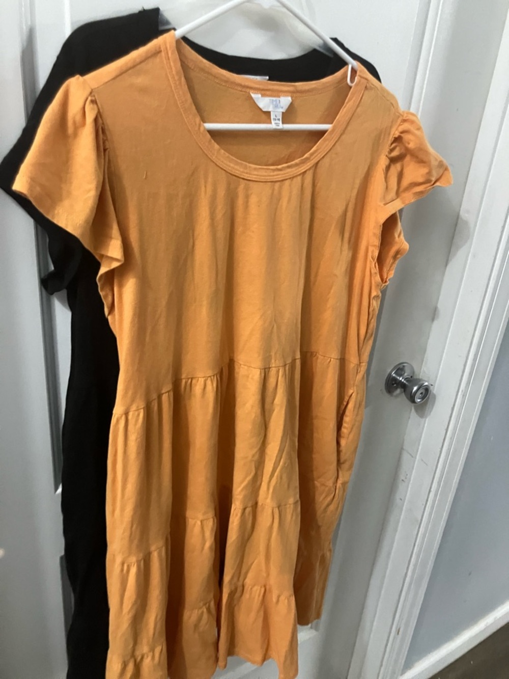 2pcs Zara Black Tiered Short-Sleeve Dress